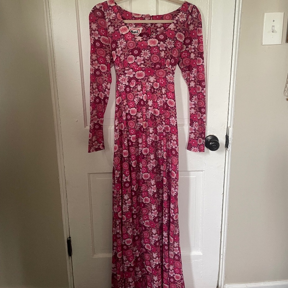 Vintage sixties pink floral dress
